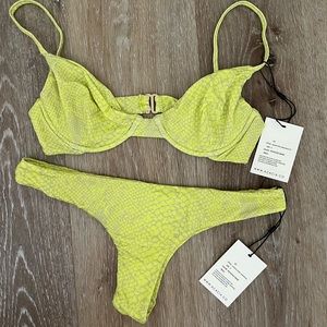 Acacia lining bralette and underwear set